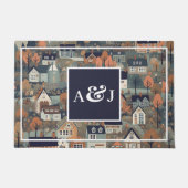 Monogramm des skandinavischen Dorfes Fußmatte (Vorderseite)