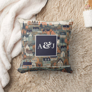 Monogramm des skandinavischen Dorfes Kissen