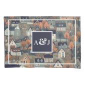 Monogramm des skandinavischen Dorfes Kissenbezug (Vorderseite-Links)