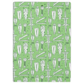 Monogramm des Skizze-Krokodil-Muster-| Klemmbrett (Rückseite)