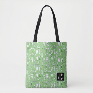 Monogramm des Skizze-Krokodil-Muster-  Tasche