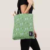 Monogramm des Skizze-Krokodil-Muster-| Tasche (Von Nahem)