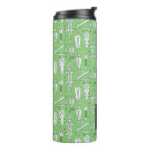 Monogramm des Skizze-Krokodil-Muster-| Thermosbecher (Nach links gedreht)