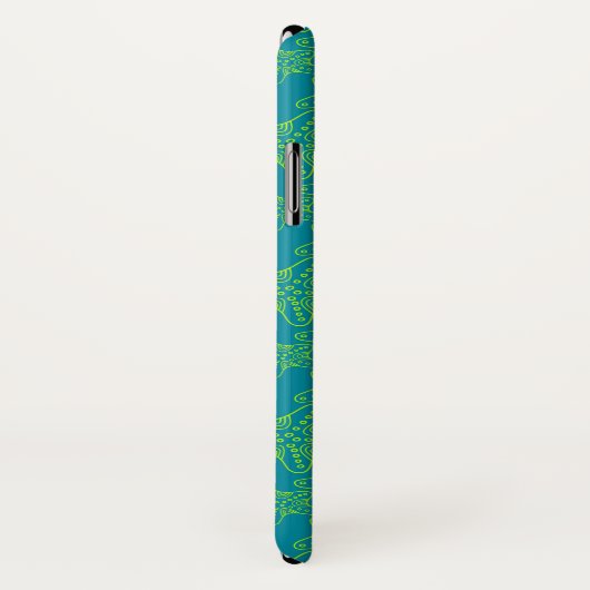 Monogramm des Starfish-Mengen-Muster-| Case-Mate iPhone Hülle (Hinten/Rechts)