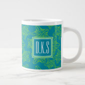 Monogramm des Starfish-Mengen-Muster-| Jumbo-Tasse (Rechts)