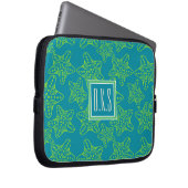 Monogramm des Starfish-Mengen-Muster-| Laptopschutzhülle (Vorne Rechts)