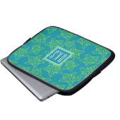 Monogramm des Starfish-Mengen-Muster-| Laptopschutzhülle (Vorne Knopf)