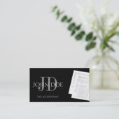 Monogramm des Steuerberaters 1040 3D Schwarz Visitenkarte (Stehend Vorderseite)