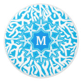 Monogramm des Strand-Korallenriffstarfish-helles Keramikknauf (Vorderseite)