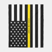 Monogramm des Thin-Yellow-Line-Flags Fleecedecke (Vorderseite)