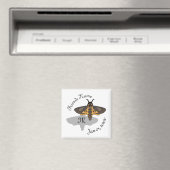 Monogramm des Todeskopfmotts Magnet (In Situ (Geschirrspüler))