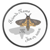 Monogramm des Totenkopfes Eishockey Puck (Vorderseite)