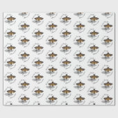Monogramm des Totenkopfes Geschenkpapier (Flach)