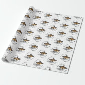 Monogramm des Totenkopfes Geschenkpapier (Ungerollt)