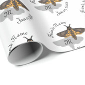 Monogramm des Totenkopfes Geschenkpapier (Rolleneckpunkt)