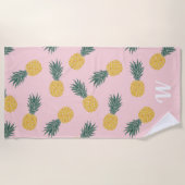 Monogramm des tropischen Ananas Strandtuch (Vorderseite)
