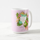 Monogramm des tropischen Gartens Kaffeetasse (VorderseiteRechts)