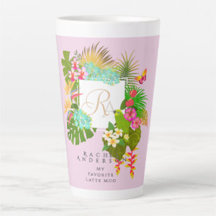 Monogramm des tropischen Gartens Milchtasse