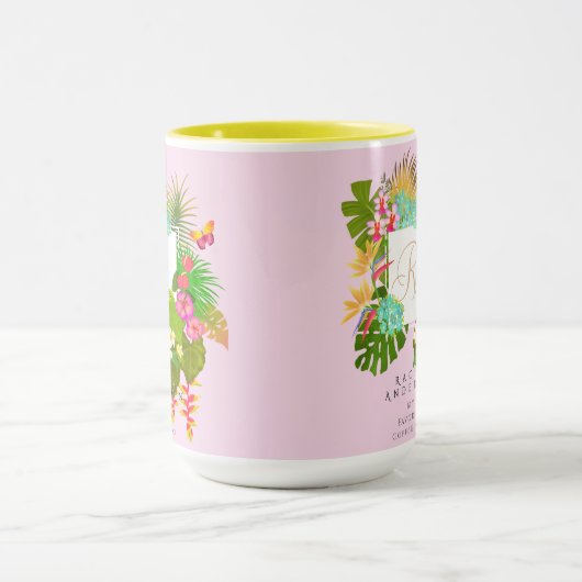 Monogramm des tropischen Gartens Tasse (Zentrum)