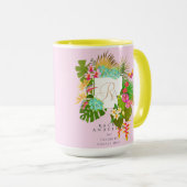 Monogramm des tropischen Gartens Tasse (VorderseiteRechts)