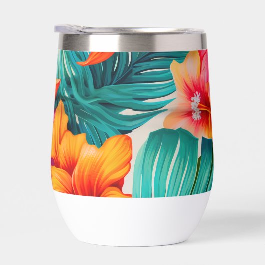 Monogramm des tropischen Hibiskus (Rechts)