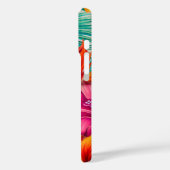 Monogramm des tropischen Hibiskus Case-Mate iPhone Hülle (Rückseite / Links)