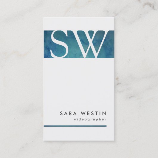 Monogramm des Videographen Visuell Arts Visitenkarte (Vorderseite)