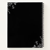 Monogramm des Vintagen Schwarz-weißen Wappen Notizblock (Rückseite)