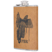 Monogramm des Vintagen Westerns Flachmann (Links)