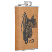 Monogramm des Vintagen Westerns Flachmann (Rechts)