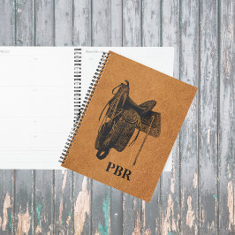 Monogramm des Vintagen Westerns Planer