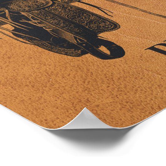 Monogramm des Vintagen Westerns Poster (Ecke)