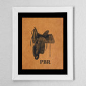 Monogramm des Vintagen Westerns Poster