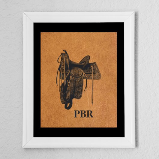 Monogramm des Vintagen Westerns Poster