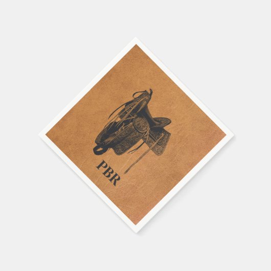 Monogramm des Vintagen Westerns Serviette (Ecke)