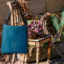 Monogramm des Wasserfarbstoffs N Krankenschwester Tragetaschen Mit Langen Trägern