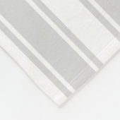 Monogramm des weichen, grauen und weißen Tick-Stri Fleecedecke (Ecke)