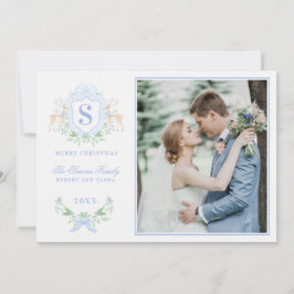 Monogramm des Weihnachtsbaums-Wappen Einladung