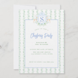 Monogramm des Weihnachtsbaums-Wappen Einladung