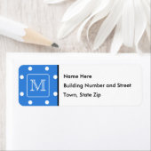 Monogramm des weißen Polka Dot Musters. Custom. (Insitu)