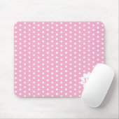 Monogramm des weißen Polka-Dots in Rosa Mousepad (Mit Mouse)