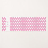 Monogramm des weißen Polka-Dots in Rosa Yogamatte (Vorderseite (Horizontal))