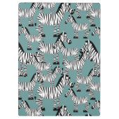 Monogramm des Zebra-Muster-| Klemmbrett (Rückseite)