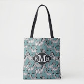 Monogramm des Zebra-Muster-| Tasche (Vorderseite)