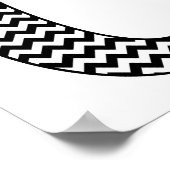 Monogramm des Zickzack Buchstaben C, schwarz und w Poster (Ecke)