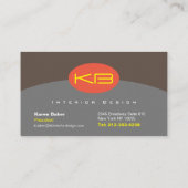 Monogramm-Design, 3,5" x 2,0" Visitenkarte (Rückseite)