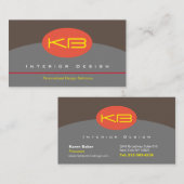 Monogramm-Design, 3,5" x 2,0" Visitenkarte (Vorne/Hinten)