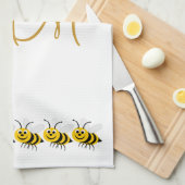 Monogramm-Design Bienen Geschirrtuch (Viertel Falte)