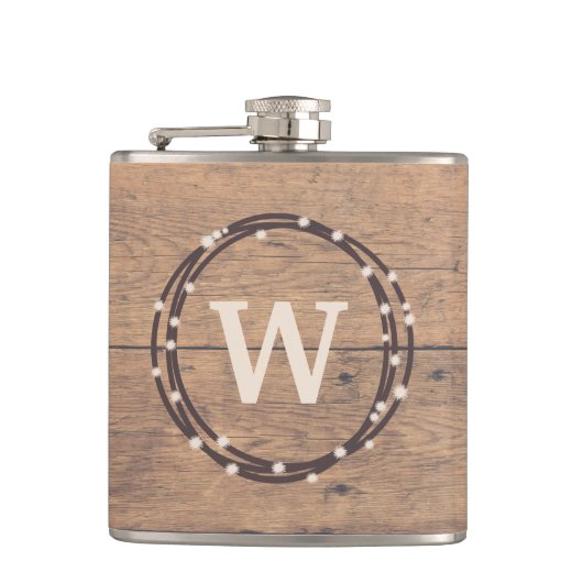 Monogramm-Design Flachmann (Vorderseite)