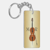 Monogramm Design für Cello Schlüsselanhänger (Vorderseite links)